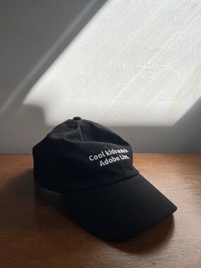 Black Embroidered Adobe live baseball cap